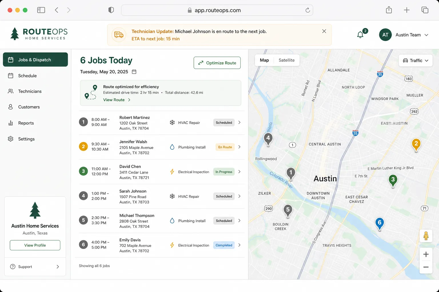 Home & Local Services Dashboard